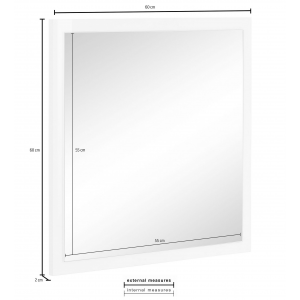 Specchiera Zet – 60x60 – Bianco Lucido