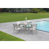 Set Tavolo San Vincenzo + 4 Sedie Elba MOIA tortora