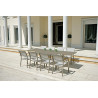 Set Tavolo San Vincenzo + 4 Sedie in alluminio Viareggio MOIA tortora