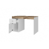 Scrivania Sliding 100 con piano allungabile – Bianco Lucido/Acero Pereira