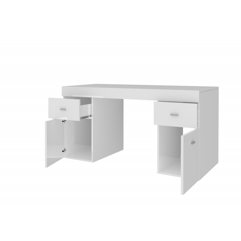 Scrivania Sliding 130 con piano allungabile – Bianco Larice