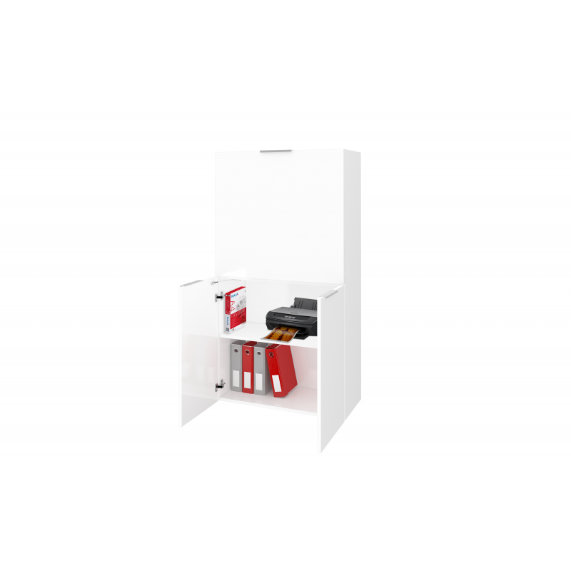 Scrivania Dalia Richiudibile ad armadio – 70x140x35 – Bianco Lucido
