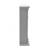 Camino elettrico caminetto da terra ADAMS in legno Bianco Nero L107 x P24 x H95,2