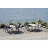 Dining Set Tarquinia 4 Sedie Ferro Antracite Moia