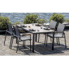 Dining Set Tarquinia 4 Sedie Ferro Antracite Moia
