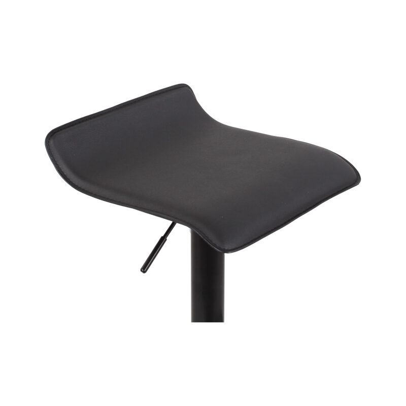 Set 2 sgabelli in ecopelle modello Ischia Nero (base nera)