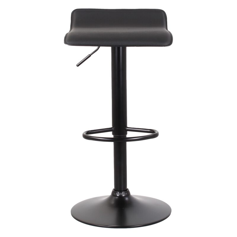 Set 2 sgabelli in ecopelle modello Ischia Nero (base nera)