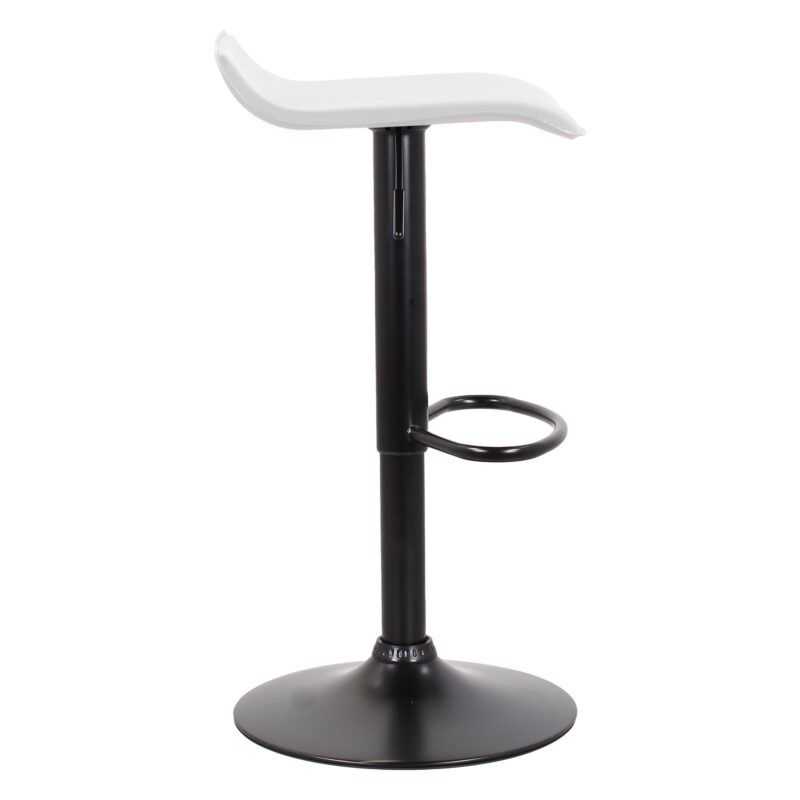 Set 2 sgabelli in ecopelle modello Ischia Bianco (base nera)