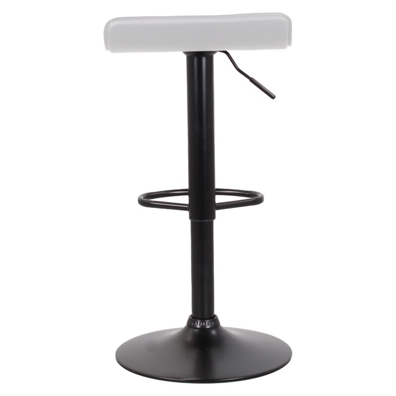 Set 2 sgabelli in ecopelle modello Ischia Bianco (base nera)