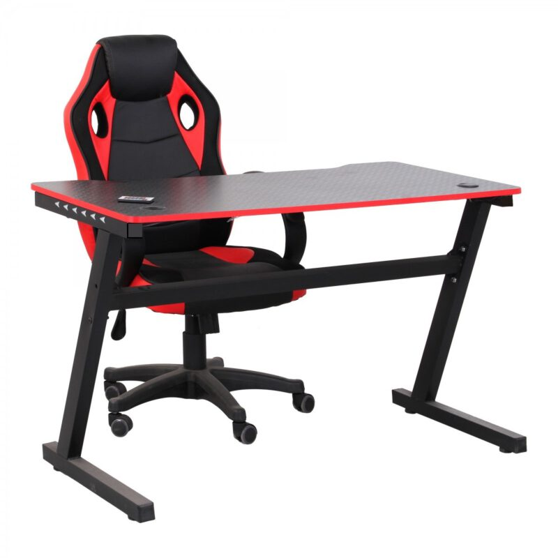 Scrivania modello Desk Gaming Nero/Rosso