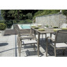 Set Tavolo da + 6 Sedie in alluminio Viareggio MOIA tortora