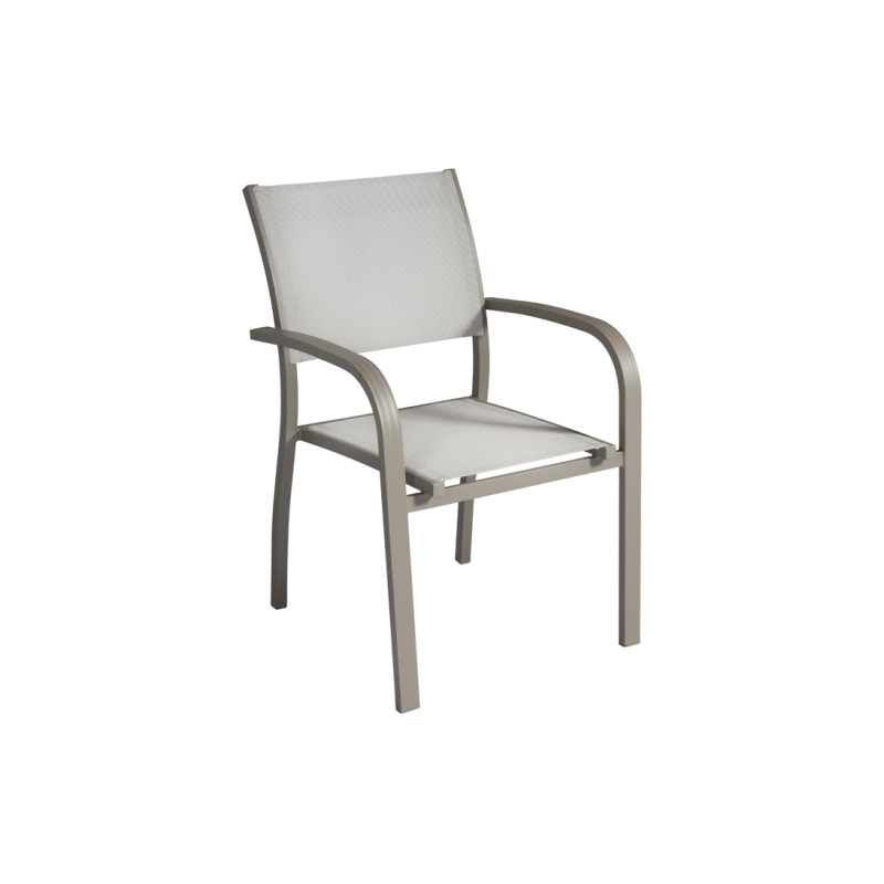 Set Tavolo da + 6 Sedie in alluminio Viareggio MOIA tortora