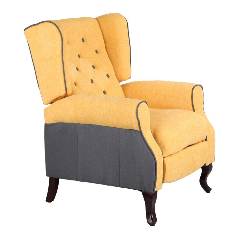 Poltrona Recliner Relax in tessuto modello Pacifica colore Ocra