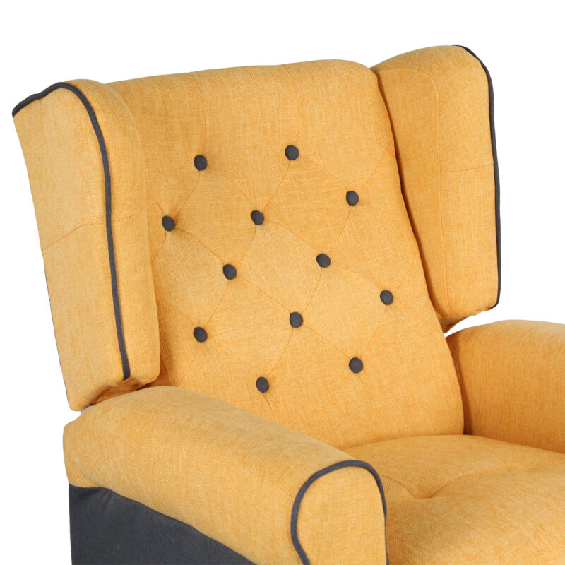 Poltrona Recliner Relax in tessuto modello Pacifica colore Ocra