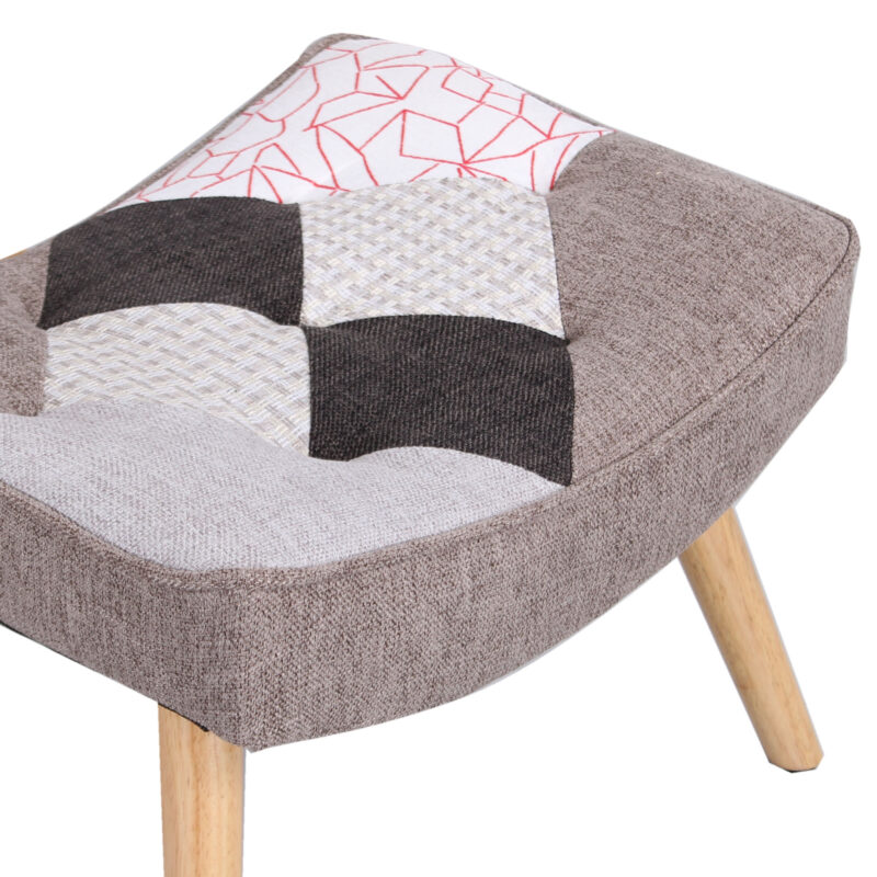 Poltrona in tessuto modello Glaciale colore Elegant (con pouf)