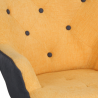 Poltrona in tessuto modello Glaciale colore Ocra (con pouf)