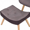 Poltrona in tessuto modello Glaciale colore Tortora (con pouf)