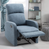 Poltrona Relax Manuale in tessuto modello Samoa colore Grigio