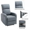 Poltrona Relax Manuale in tessuto modello Samoa colore Grigio