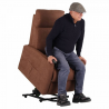 Poltrona Relax Elettrica in tessuto modello Samoa colore Marrone