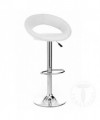 Sgabello bar in pelle sintetica Round- set da 2 bianco