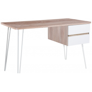 SCRIVANIA LUCILLE BIANCO/NATURALE 120X60X76