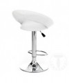 Sgabello bar in pelle sintetica Round- set da 2 bianco