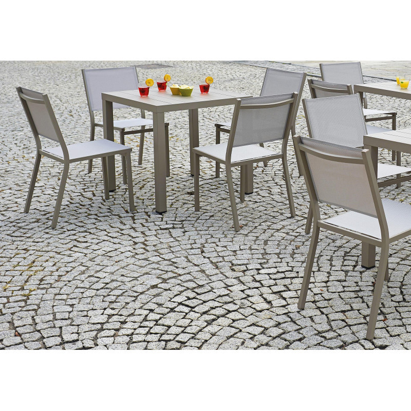 Set Tavolo San Donato + 6 Sedie Elba MOIA tortora