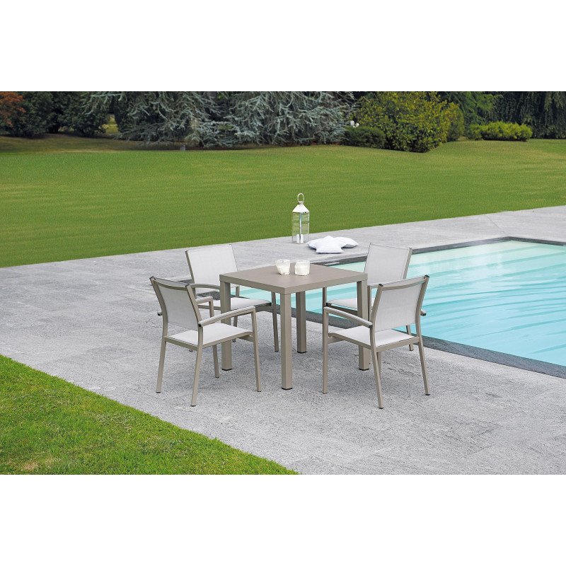 Set Tavolo San Donato + 6 Sedie Elba MOIA tortora