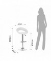 Sgabello bar in pelle sintetica Round- set da 2 bianco
