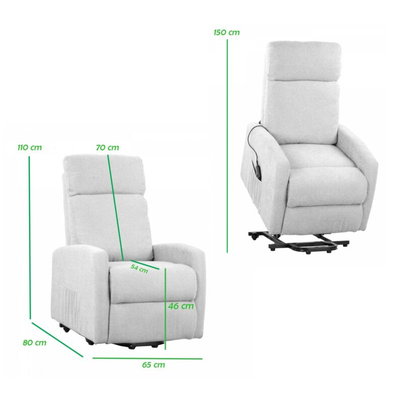 Poltrona Relax Elettrica in tessuto modello Samoa colore Marrone