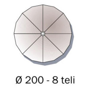 Zoom Ombrellone Bagnino MOIA De Lux in olefin con teli 8 cm 200