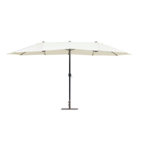 Ombrellone ovale MOIA a palo centrale 2,7x4,5 antracite ed ecrù