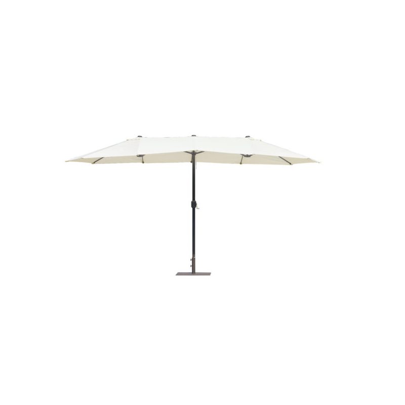 Ombrellone ovale MOIA a palo centrale 2,7x4,5 antracite ed ecrù