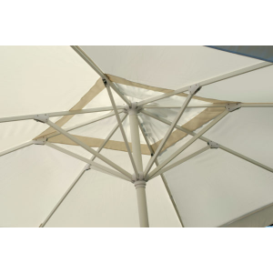 Copertura di ricambio MOIA per ombrellone quadrato da 4x4 mt con fusto bianco contract