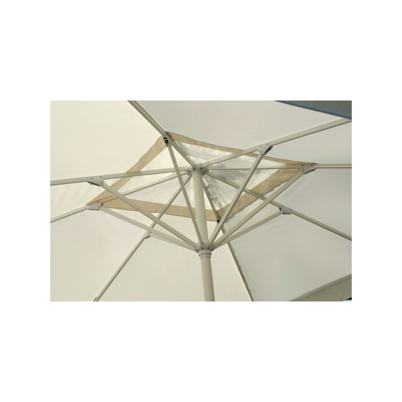Copertura di ricambio MOIA per ombrellone quadrato da 4x4 mt con fusto bianco contract