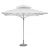 Ombrellone quadrato MOIA Push-Up 3x3 mt. fusto bianco telescopico Contract