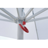 Ombrellone quadrato MOIA Push-Up 3x3 mt. fusto bianco telescopico Contract