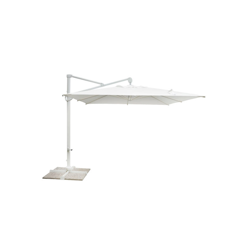 Ombrellone quadrato MOIA 3x3 mt. fusto bianco