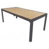 Tavolo Lanzarote MOIA 200/300 alu antracite e teak con gambe scorrevoli
