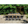 Tavolo Lanzarote MOIA 200/300 alu antracite e teak con gambe scorrevoli