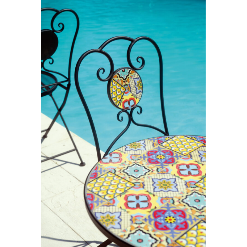 Set da 2 sedie MOIA Mosaico, disegno maiolica