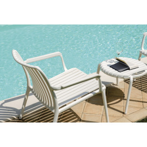 Zoom Set Tavolino Balcony + 2 Poltrone Balcony Set Valencia Resina Bianco Moia