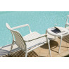 Set Tavolino Balcony + 2 Poltrone Balcony Set Valencia Resina Bianco Moia