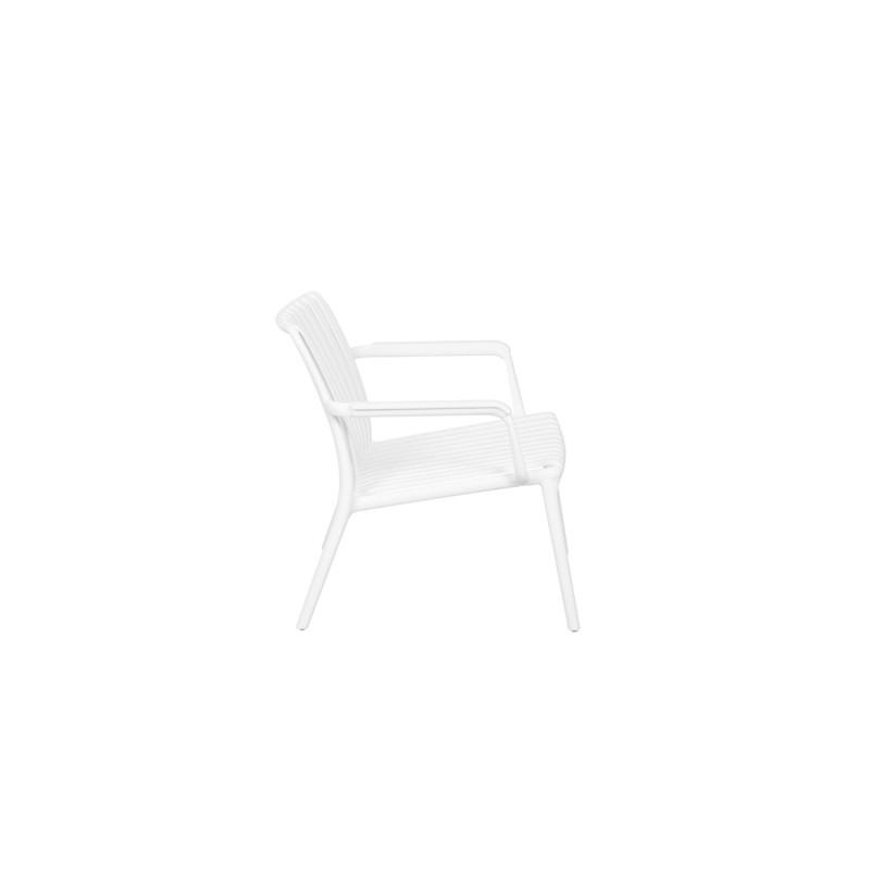 Set Tavolino Balcony + 2 Poltrone Balcony Set Valencia Resina Bianco Moia
