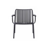 Set Tavolino Balcony + 2 Poltrone Balcony Set Valencia Resina Antracite Moia