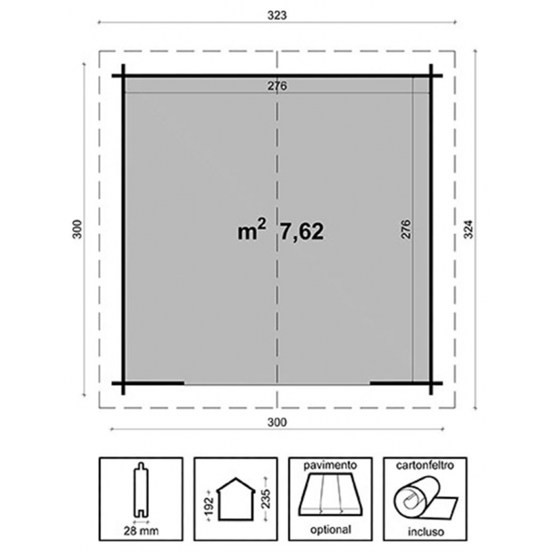 CASETTA MARY CM. 300X300