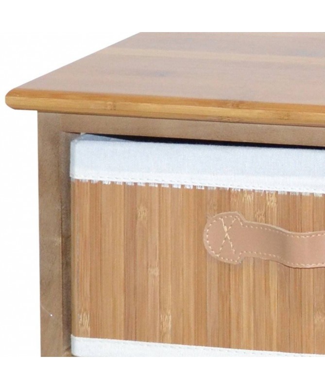 Cassettiera Nora in bamboo con 3 cassetti