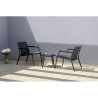 Set Tavolino Balcony + 2 Poltrone Balcony Set Valencia Resina Antracite Moia