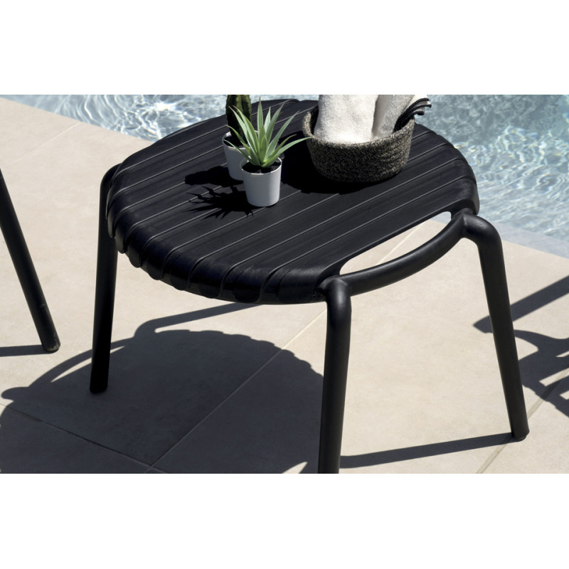 Set Tavolino Balcony + 2 Poltrone Balcony Set Valencia Resina Antracite Moia
